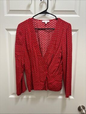 Cooperative Red Floral Print Top